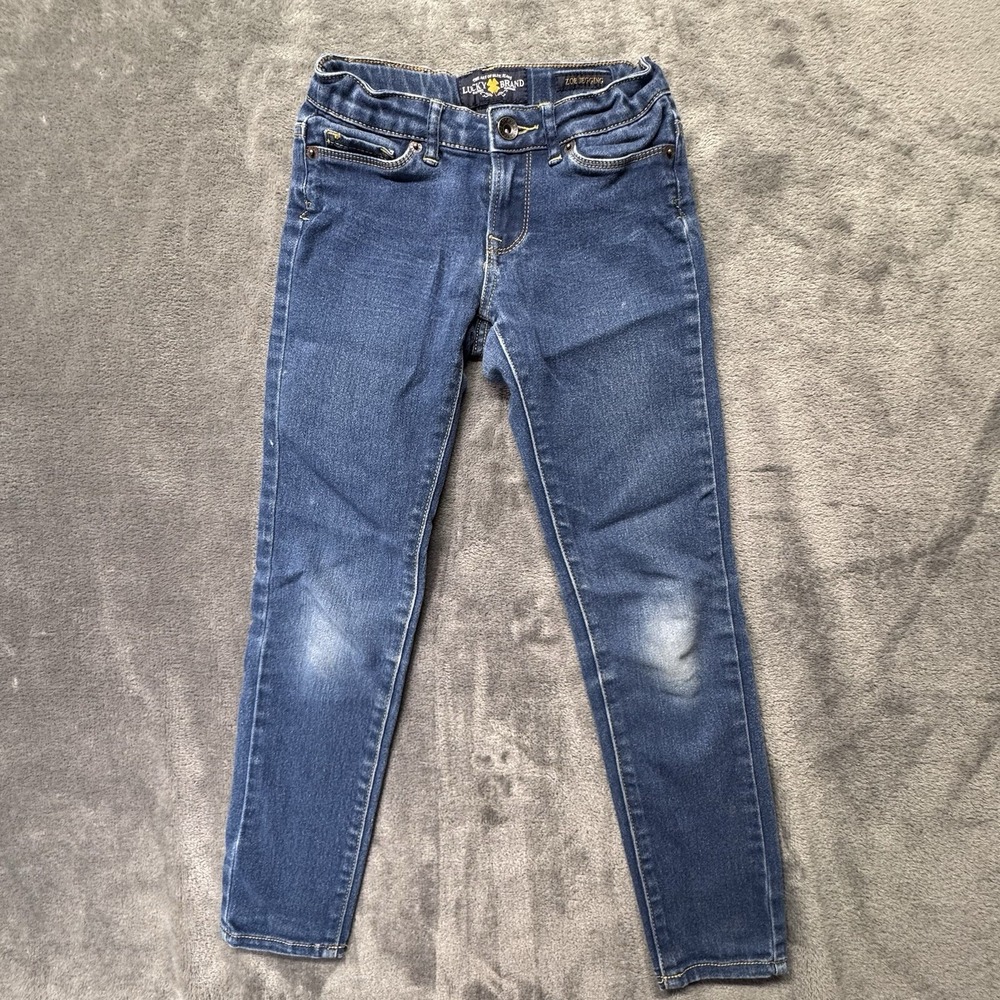 Lucky‎ Brand Jeans Girls 8 Blue Denim Zoe Jegging Dark Wash